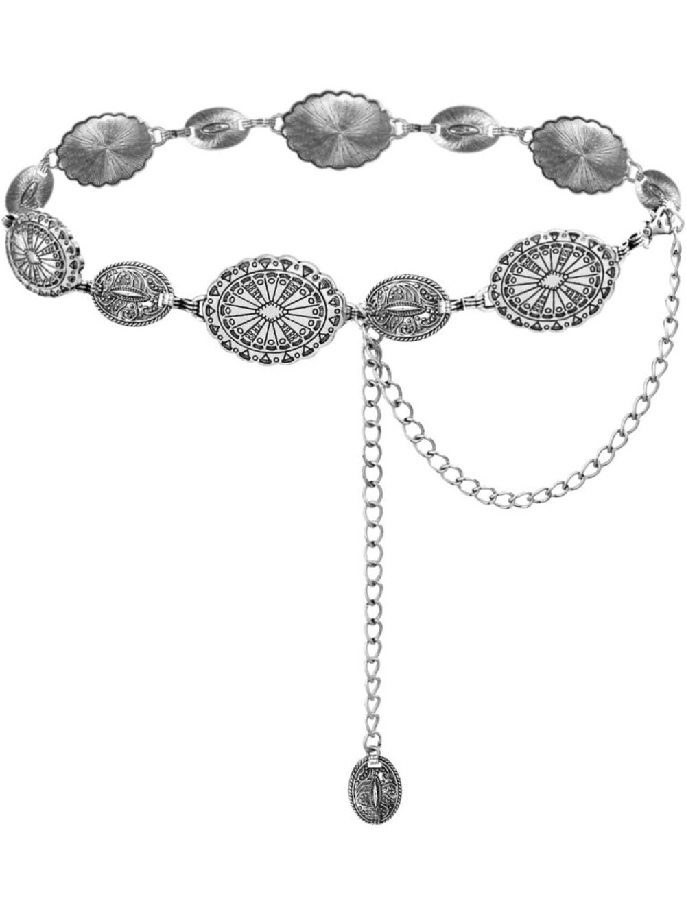 Stylish Western Metal Concho Belt for Women | Cowgirl Chain Belt for Dresses